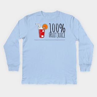 100% Fruit Juice Kids Long Sleeve T-Shirt